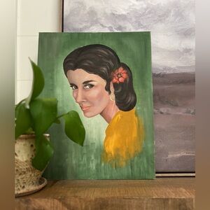 Beautiful Original Art Painting Portrait 18 x 14